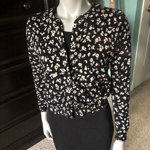 Leopard print stretch cartigan